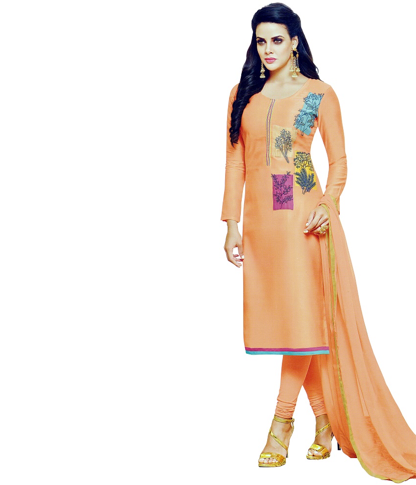 ARU DESIGNER EMBROIDERED COTTON CHUDIDAR SUIT