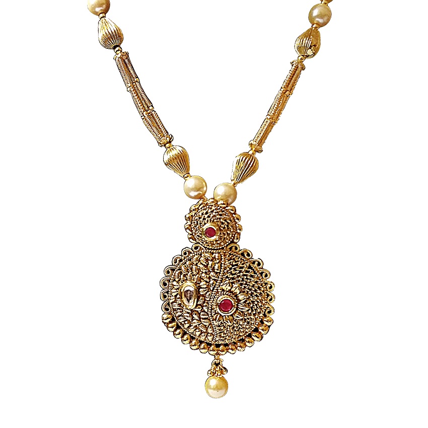 ARU PENDANT SET WITH PEARL CHAIN