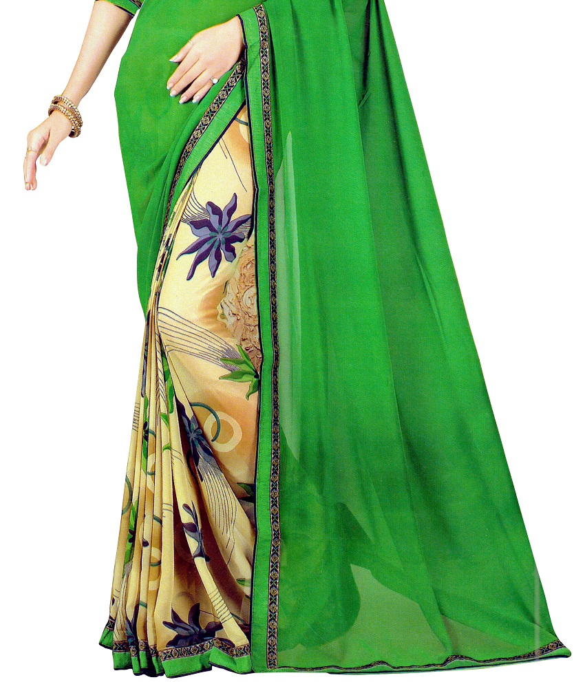 ARU GEORGETTE HALF AND HALF SAREES COMBO